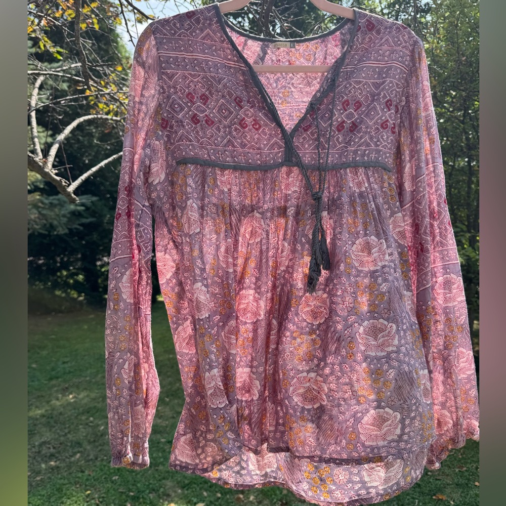 Bohemian Pink Patterned Top